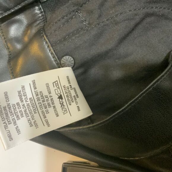 HUDSON Barbara Faux Leather High Waist Straight Ankle in Black Beauty size 30 - Picture 15 of 15